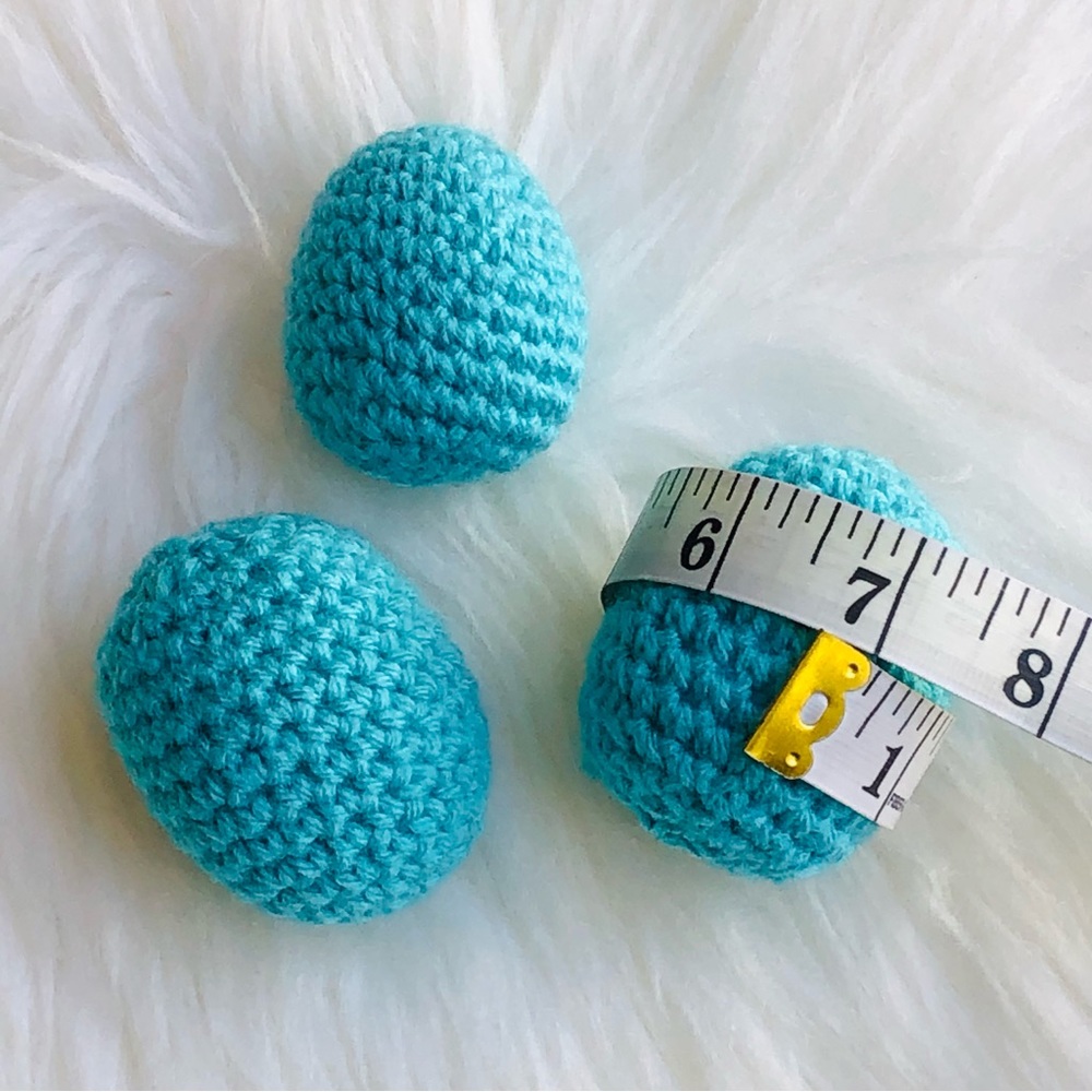 Crochet Easter Eggs 3 pc - Picture 4 of 5